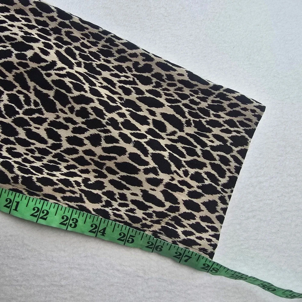 Banana Republic Sloan Leopard Animal Print Ankle Pants Tan Black Size 10
